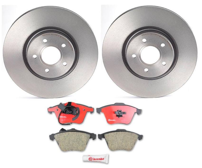 Volvo Brakes Kit - Brembo Pads and Rotors Front (320mm) (Ceramic) 31400942 - Brembo 1539662KIT